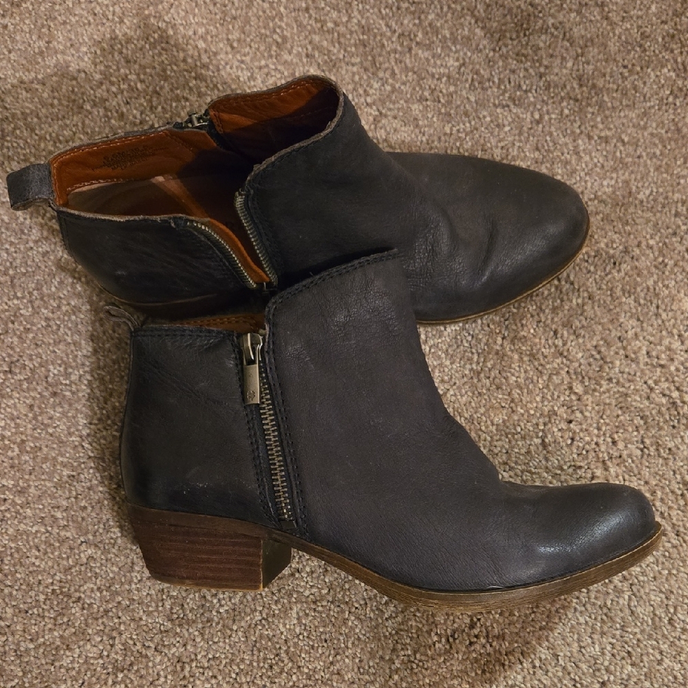 Lucky Brand Charcoal Ankle Booties